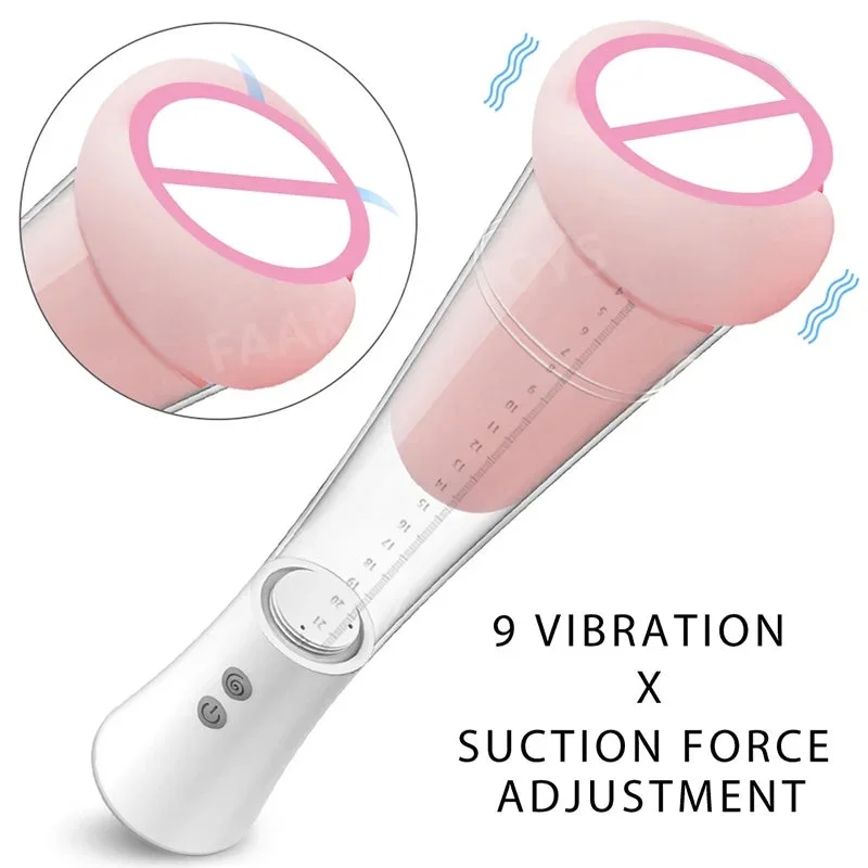 adult toys with durable design-Male Masturbation Cup, Penis Extender, Vacuum Pump