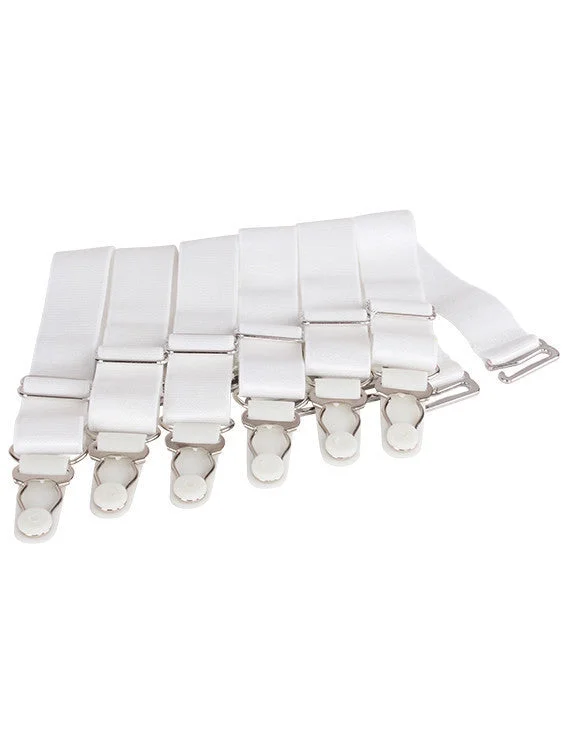 adult toys with heated design settings-Suspender Clips In White (6)