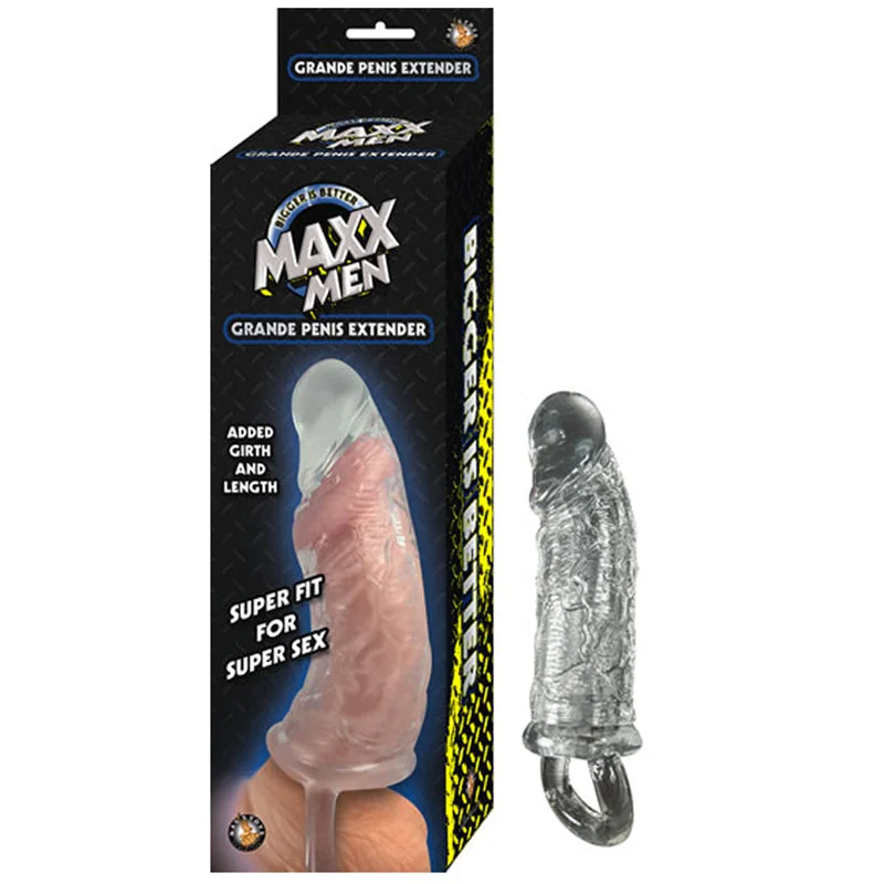 adult toys with ergonomic texture design-Maxx Men Grande Penis Sleeve Clear