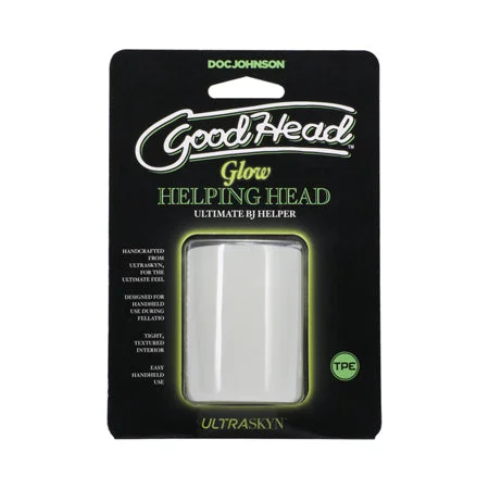 adult toys for intimate fun-GoodHead Glow Helping Head Frost Green Glow