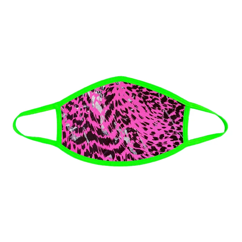 adult toys with flexible build finish-Toxic Kitty Uv Face Mask With Neon Green Trim