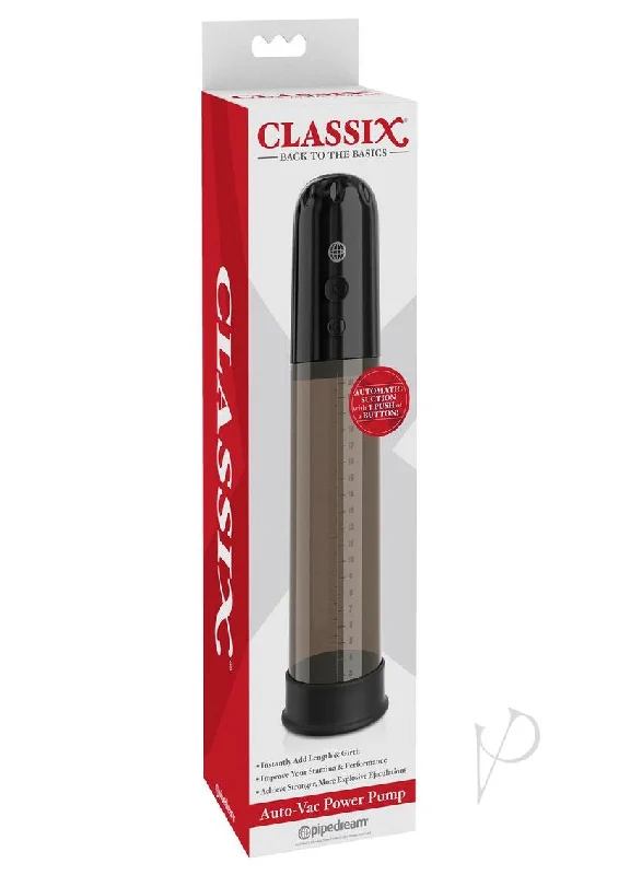 adult toys with powerful settings design-Classix Auto Vac Power Pump Black