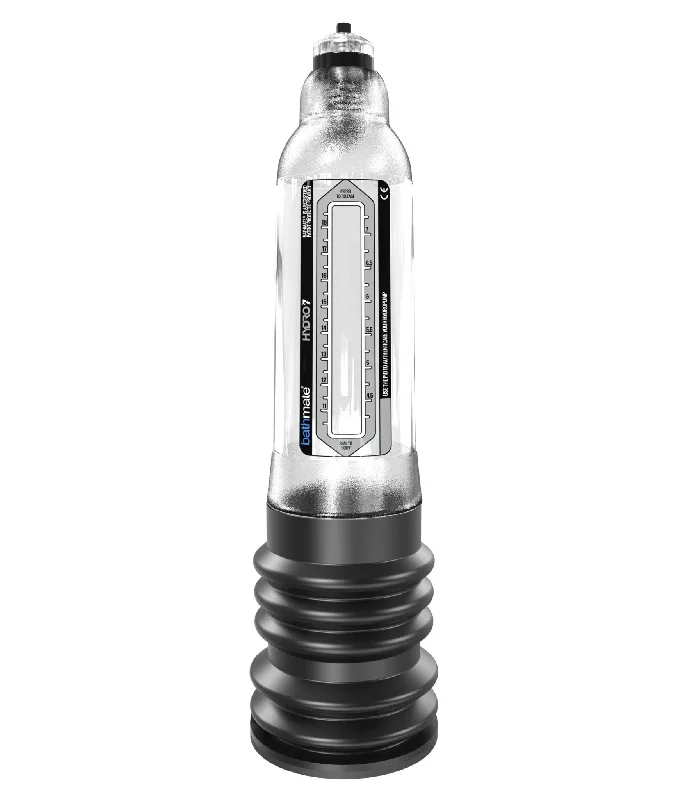 adult toys with quiet vibration-Hydro7 Penis Pump - Clear