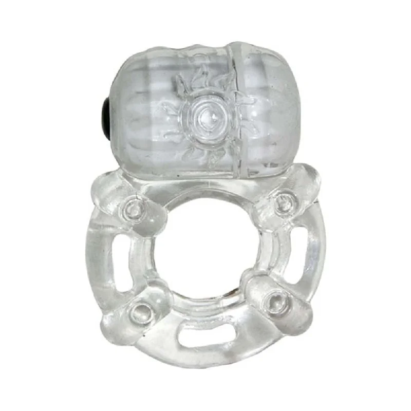 adult toys for couples wellness-Crystal Pulsating Erection Keeper Clear Ring