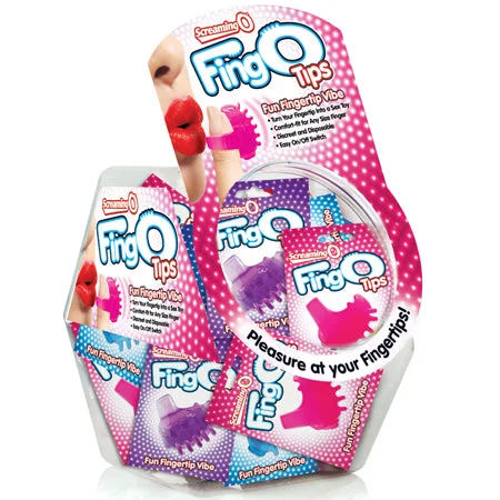 adult toys with ergonomic shape settings-Screaming O FingO Tips Assorted Colors (Bowl of 36)