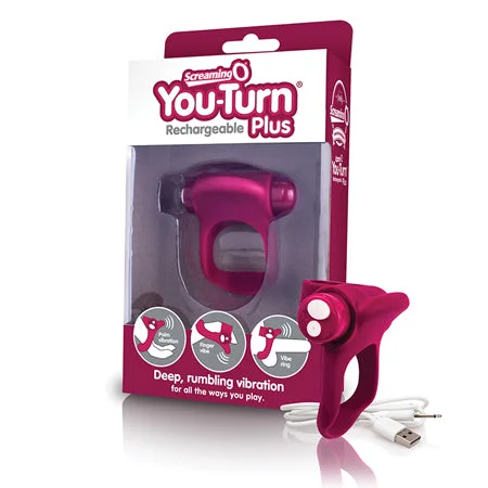 adult toys for weekend intimacy-Screaming O Charged You Turn Plus - Merlot