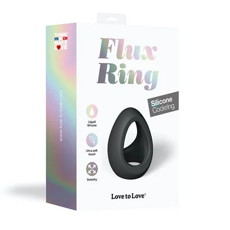 adult toys for sensual exploration time-Love to Love Flux Ring Silicone Cockring Noir