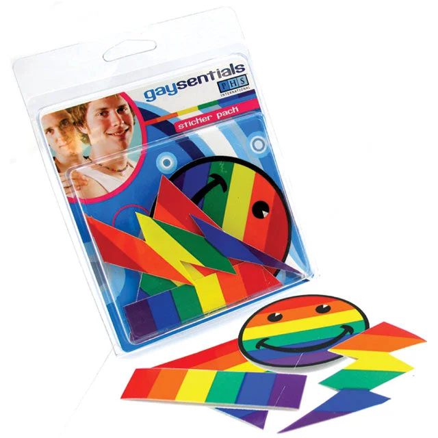 adult toys with flexible tip-Gaysentials Assorted Sticker Pack (B)