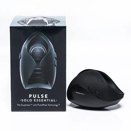 adult toys for discreet wellness time-Hot Octopuss Pulse Solo Essential Rechargeable Vibrating Stroker Black