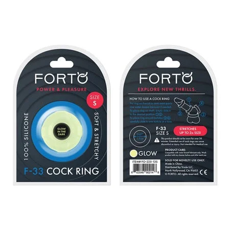 adult toys for private enjoyment time-Forto F-33 Liquid Silicone Cockring Small Glow