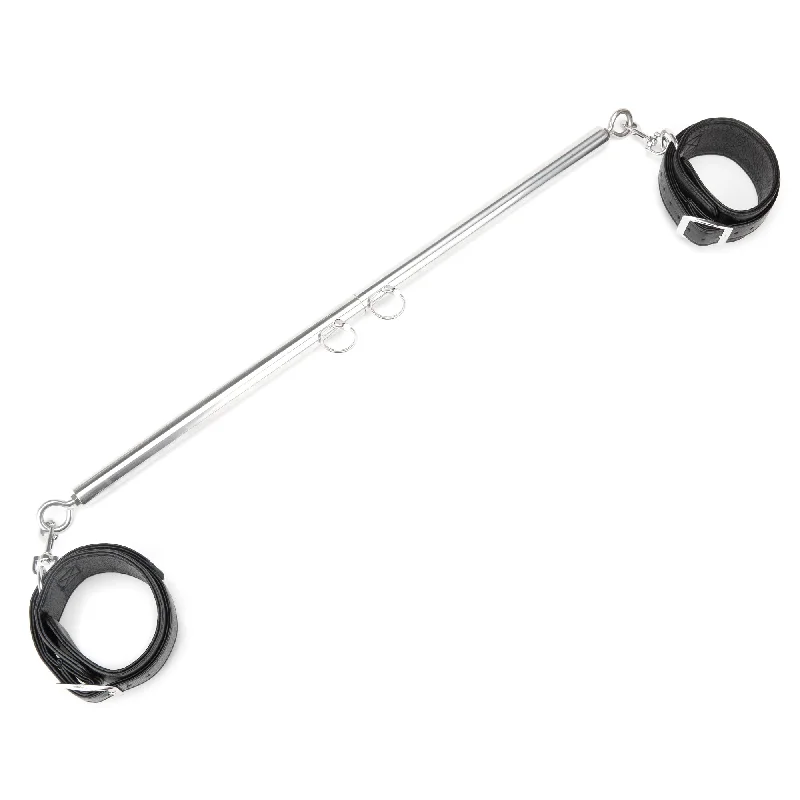 adult toys durable build-Expandable Spreader Bar Set 35" - 47" With Detachable Leatherette Cuffs