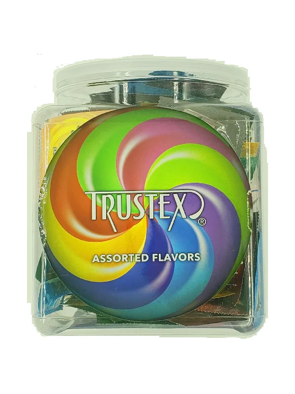 adult toys for sensual intimacy time-Trustex Flavored Lubricated Condoms 144 Pieces Box - Assorted Flavors