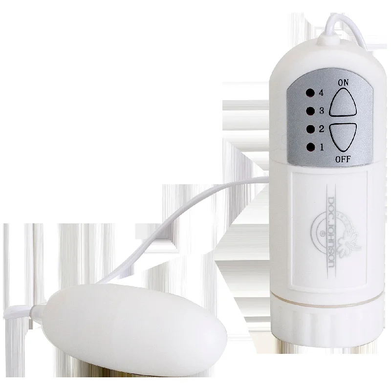 adult toys with ergonomic curve-White Nights Bullet and Controller - White