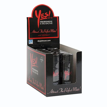 adult toys with flexible tip-Yes! Pheromone Cologne Counter Display of 12