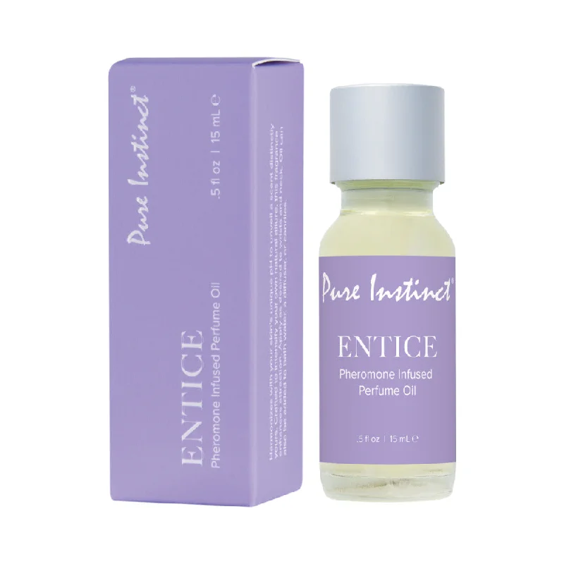 adult toys with textured material finish-Pure Instinct Pheromone Perfume Oil Entice Dropper 0.5 oz.