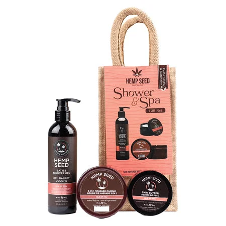 adult toys with ergonomic texture-Earthly Body Hemp Seed Isle of You Holiday Spa Limited Edition 3-Piece Gift Set