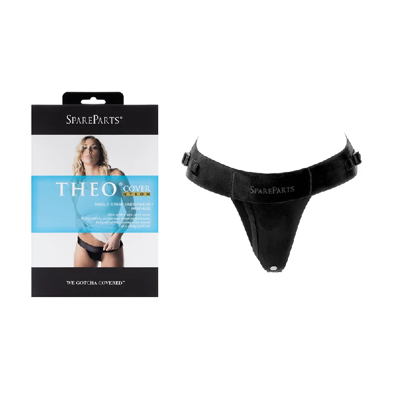 adult toys for bedroom intimacy-SpareParts Theo Cover Underwear Harness Black (Single Strap) Size A Nylon