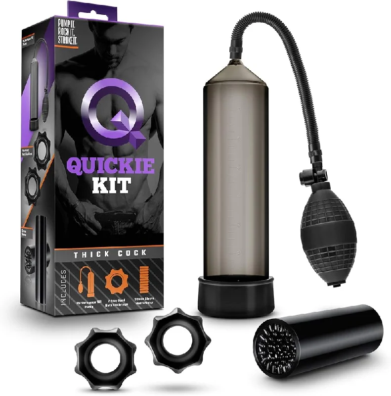 adult toys with adjustable texture finish-Quickie Kit - Black