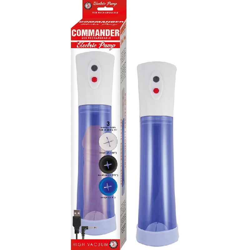 adult toys for intimate moments-Commander Electric Pump Blue