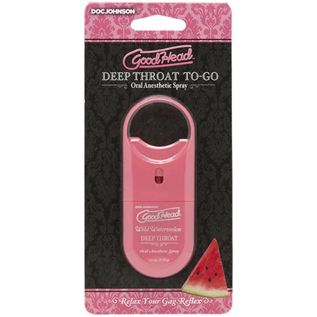 adult toys with heated finish-GoodHead Deep Throat Spray To-Go Wild Watermelon .33 oz.