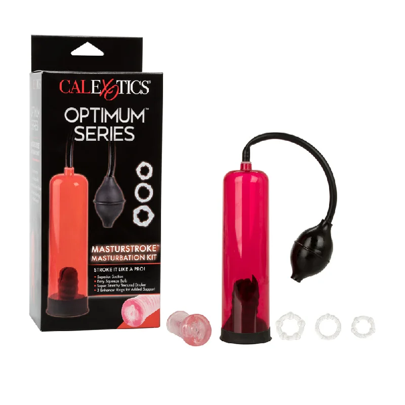 adult toys soft silicone-Optimum Series Masturstroke Masturbation Kit Red