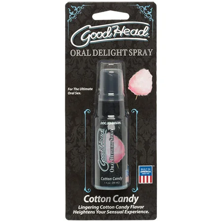 adult toys with durable settings-GoodHead Oral Delight 1 fl. Oz. Spray Liquid Cotton Candy