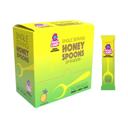 adult toys for personal intimacy-Rock Candy Honey Spoons Supplement Pineapple 24-Piece Display