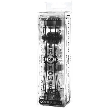 adult toys for weekend fun-Tower of Power Set of 6 - Black