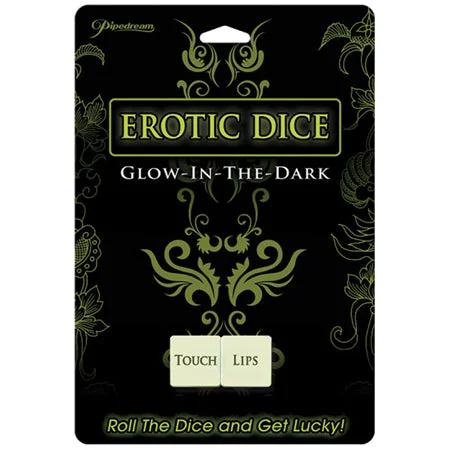 adult toys with smart features-Pipedream Glow-in-the-Dark Erotic Dice