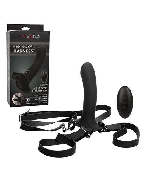 adult toys for discreet intimacy-Her Royal Harness Me2 Remote Rumbler - Black