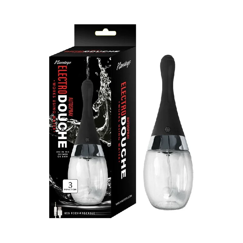 adult toys with heat feature settings-Nasstoys Electro Douche Rechargeable Autospray Nozzle