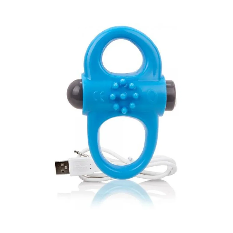 adult toys with adjustable settings design-Charged Yoga Rechargeable Vibe Ring - Blue