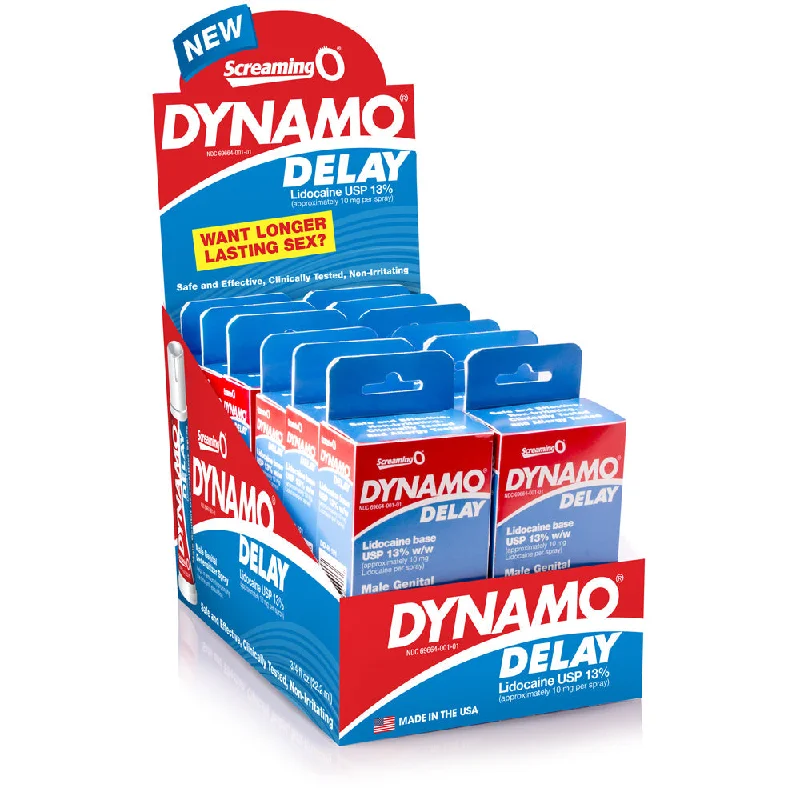 adult toys with quiet finish-Dynamo Delay Spray - 12 Count Display