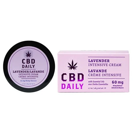 adult toys with portable charger-CBD Daily Lavender Triple Strength Intensive Cream 1.7 oz.