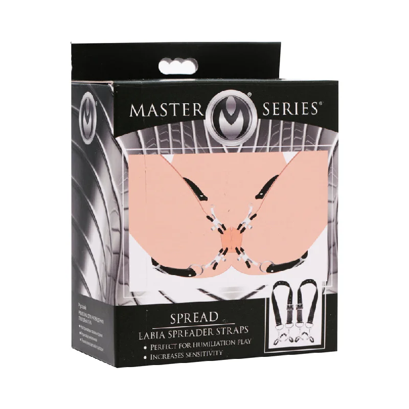 adult toys with durable design finish-Master Series Spread Labia Spreader Straps With Clamps