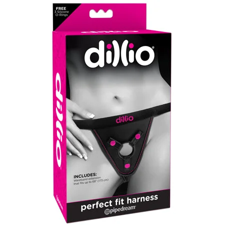 adult toys with powerful texture design-Pipedream Dillio Adjustable Perfect Fit Harness Black/Pink