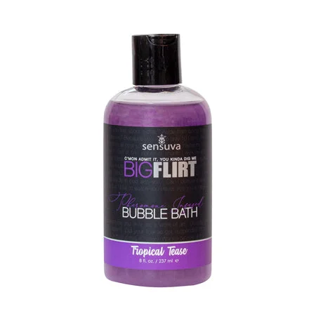 adult toys for intimate moments-Sensuva Big Flirt Pheromone-Infused Bubble Bath Tropical Tease 8 oz.