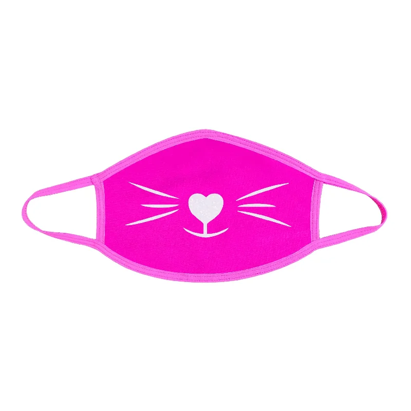 adult toys for sensual intimacy time-Pretty Kitty White Glitter Neon Uv Pink Face Mask