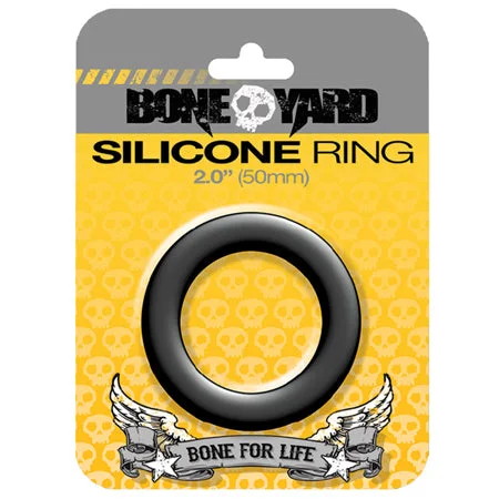 adult toys for relaxation therapy-Boneyard Silicone Ring 50mm Black