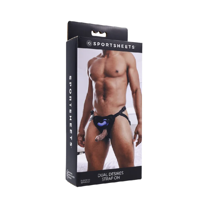 adult toys with silky texture-Sportsheets Dual Desires Strap On