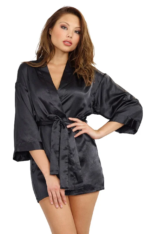 adult toys with waterproof build-Robe, Chemise, Padded Hanger - Medium - Black