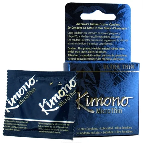 adult toys with smart texture finish-Kimono Microthin Ultra Thin - 3 Pack