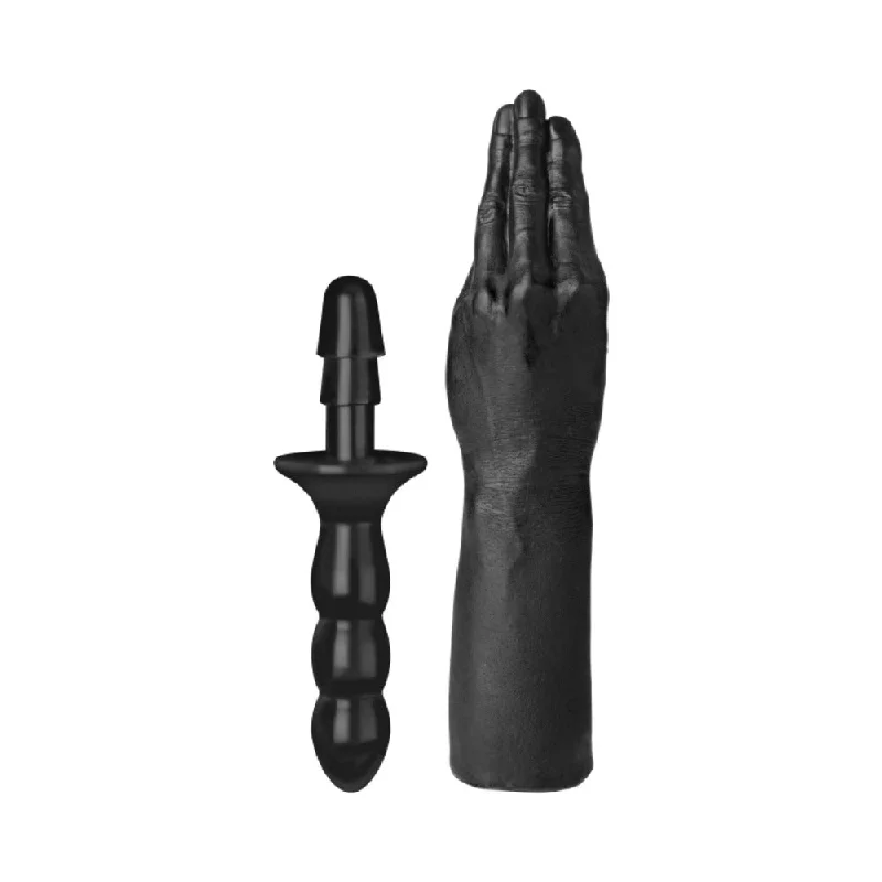 adult toys with smart vibration-Vac-U-Lock The Hand with Handle Black