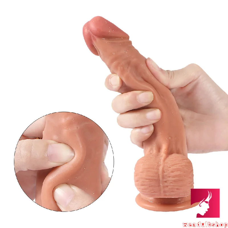 adult toys with flexible material-7.87in Vivid Shape Blood Vessle Realistic Soft Dildo Adult Toy