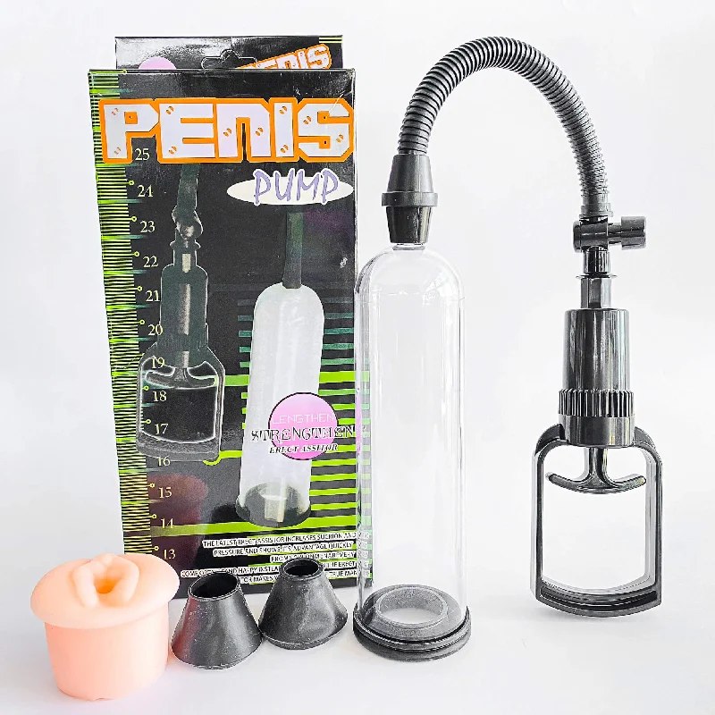 adult toys with soft design finish-Classic Penis Pump With Vagina Attachment