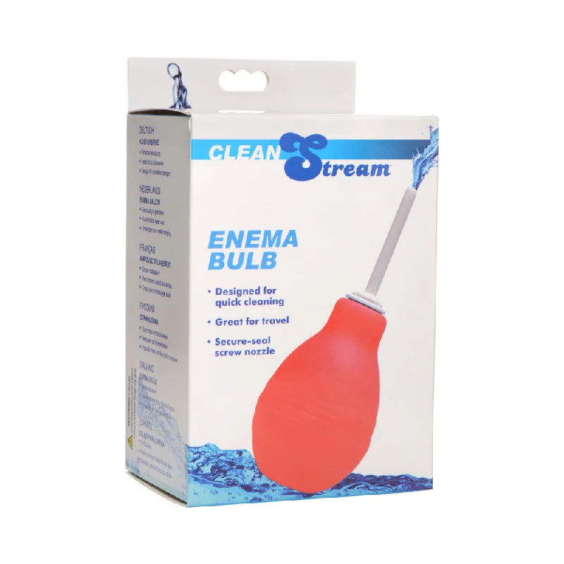 adult toys portable size-CleanStream Enema Bulb Red