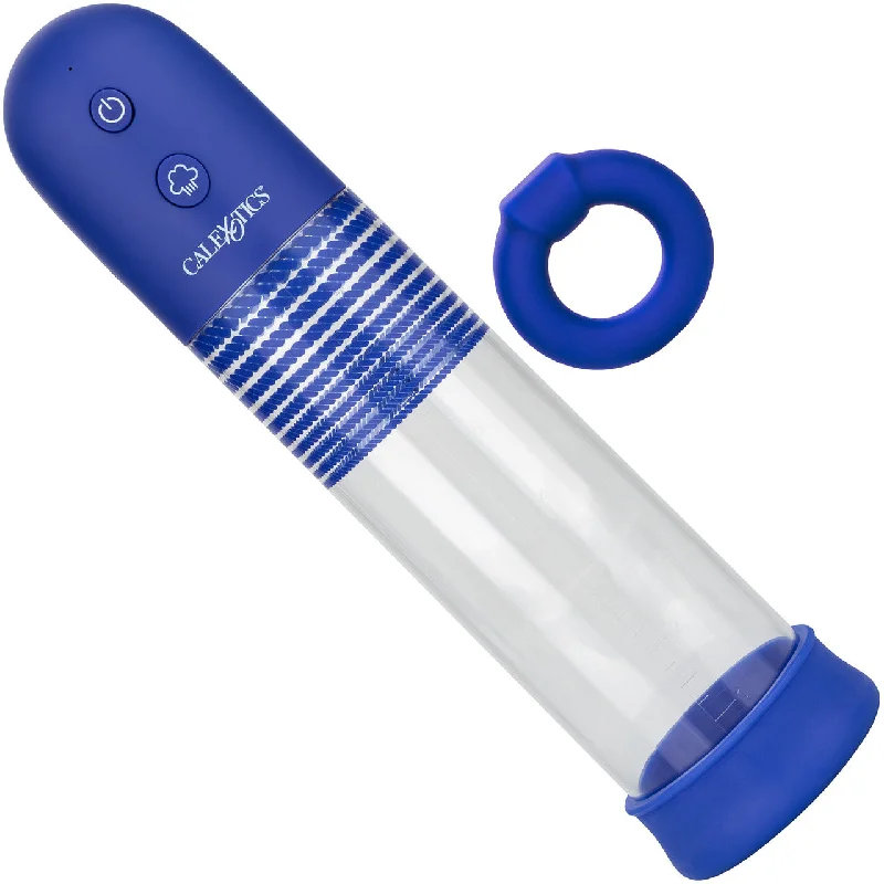 adult toys for weekend relaxation-Admiral Rechargeable Rock Hard Penis Pump Kit By CalExotics - Blue