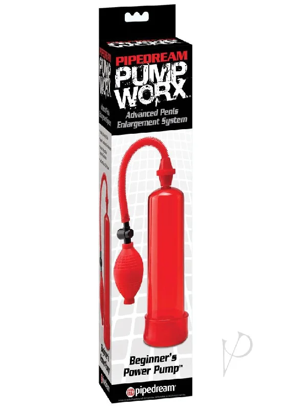 adult toys with powerful design settings-Pump Worx Beginners Power Pump - Red