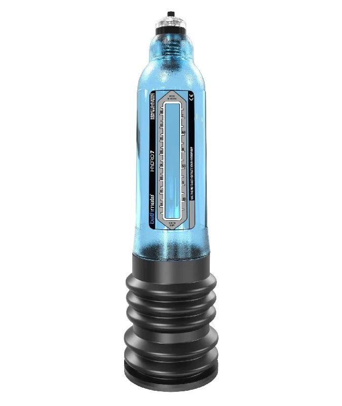 adult toys for discreet travel-Hydro7 Penis Pump - Blue