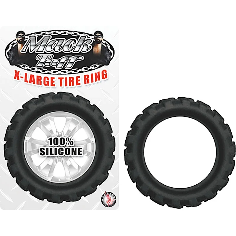 adult toys for sensual relaxation-Mack Tuff Tire X-Large Tire Silicone Cockring (Black)